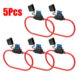 10Pcs Car Mini Waterproof Fuse Box Blade Type In Line Fuse Holder Power Socket 14AWG for 2V 30A Car Motorcycles Car Fuse Box