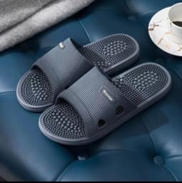 Solid Colour Men's Slippers Bathroom Anti-slip Massage Sandals Women Simple Soft Bottom Health Shoes Zapatillas Casa Hombre