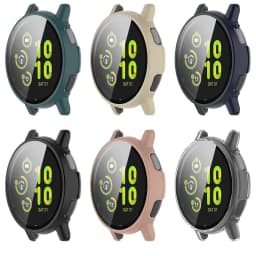 2in1PC Glass film Case For Garmin Vivoactive 5 Screen Protector Case For Garmin Active 5 Smart Protective Cover Frame Full Shell