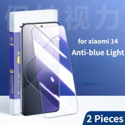 SmartDevil 2Pcs Screen Protector For Xiaomi 14 HD Tempered Glass Film Non Full Screen Anti-fingerprint Clear Anti-bluelight