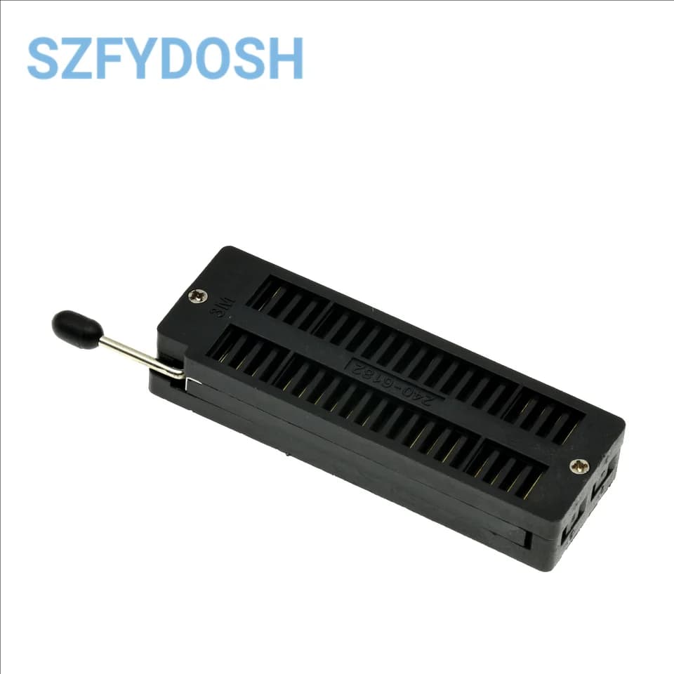 1pcs High Quality DIP 40 Pin 40Pin PLC Universal ZIF IC Socket Black