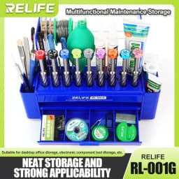 Multifunction Storage Box RELIFE RL-001G Container Reck For Mobile Phone Repair Electronic Component Screwdriver Tweezers Wick