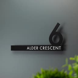Custom Waterproof Acrylic Plate House Number Sign 3D Cut House Number Outdoor UV Print Black White Grey Address Sign Outdoor