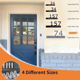 Custom Waterproof Acrylic Plate House Number Sign 3D Cut House Number Outdoor UV Print Black White Grey Address Sign Outdoor