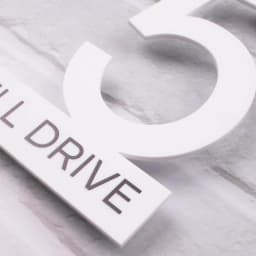 Custom Waterproof Acrylic Plate House Number Sign 3D Cut House Number Outdoor UV Print Black White Grey Address Sign Outdoor