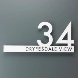 Custom Waterproof Acrylic Plate House Number Sign 3D Cut House Number Outdoor UV Print Black White Grey Address Sign Outdoor