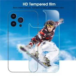 3Pcs Back Tempered Glass For iPhone 15 14 13 12 11 Pro Max Mini 15 14 Plus 15 ProMax Phone Back Rear Screen Protector Film