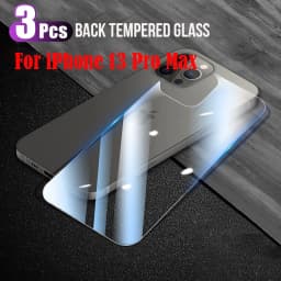3Pcs Back Tempered Glass For iPhone 15 14 13 12 11 Pro Max Mini 15 14 Plus 15 ProMax Phone Back Rear Screen Protector Film