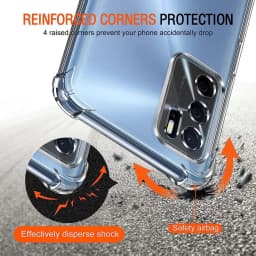 For OPPO A16 Case Oppo A16s A54s A17 Case Crystal Clear TPU Shockproof Cover Oppo A98 5G A78 A96 4G A76 A94 5G A52 A72