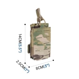 Tactical Molle Pouch Single Magazine Pouch Double-Layer Mag Pouches Universal Cartridge Holder for M4 M14 M16 AK AR