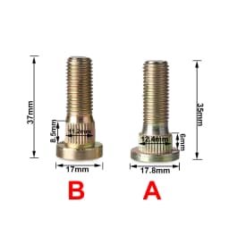 4 Pcs M10x1.25 Spline Screw Wheel Hub Stud & Lug Nut Fit For ATV Go kart UTV Buggy Quad Bike Wheels Mounting Fixing Accessories