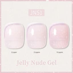 BORN PRETTY 10ml Glitter Pink Nude Jelly Nail Gel Polish Varnis Semi-permanent Sheer Translucent UV LED Soak Off Gel Polish