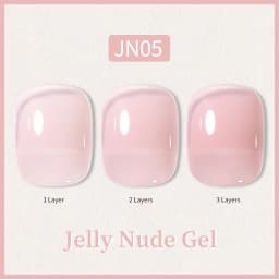 BORN PRETTY 10ml Glitter Pink Nude Jelly Nail Gel Polish Varnis Semi-permanent Sheer Translucent UV LED Soak Off Gel Polish