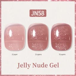 BORN PRETTY 10ml Glitter Pink Nude Jelly Nail Gel Polish Varnis Semi-permanent Sheer Translucent UV LED Soak Off Gel Polish