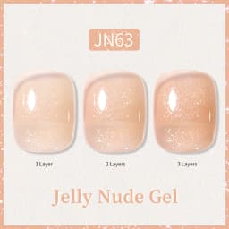 BORN PRETTY 10ml Glitter Pink Nude Jelly Nail Gel Polish Varnis Semi-permanent Sheer Translucent UV LED Soak Off Gel Polish