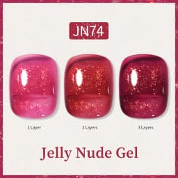 BORN PRETTY 10ml Glitter Pink Nude Jelly Nail Gel Polish Varnis Semi-permanent Sheer Translucent UV LED Soak Off Gel Polish