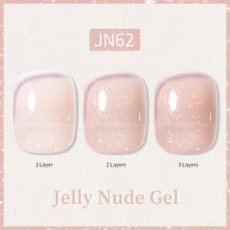 BORN PRETTY 10ml Glitter Pink Nude Jelly Nail Gel Polish Varnis Semi-permanent Sheer Translucent UV LED Soak Off Gel Polish