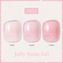 BORN PRETTY 10ml Glitter Pink Nude Jelly Nail Gel Polish Varnis Semi-permanent Sheer Translucent UV LED Soak Off Gel Polish