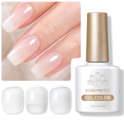 BORN PRETTY 10ml Glitter Pink Nude Jelly Nail Gel Polish Varnis Semi-permanent Sheer Translucent UV LED Soak Off Gel Polish