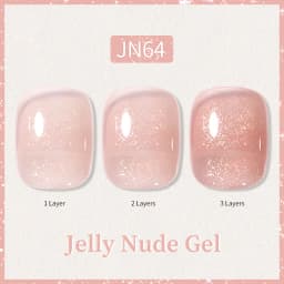 BORN PRETTY 10ml Glitter Pink Nude Jelly Nail Gel Polish Varnis Semi-permanent Sheer Translucent UV LED Soak Off Gel Polish