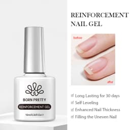 BORN PRETTY 10ml Glitter Pink Nude Jelly Nail Gel Polish Varnis Semi-permanent Sheer Translucent UV LED Soak Off Gel Polish