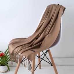 Solid Color Hijabs Cashmere Like Scarf Women Winter Warm Long Shawls And Wraps Hijab Scarves Pashmina Tassels Thin Headband