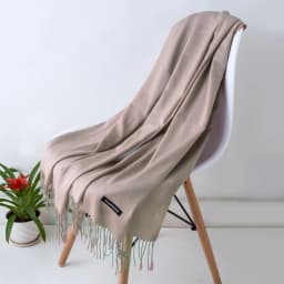 Solid Color Hijabs Cashmere Like Scarf Women Winter Warm Long Shawls And Wraps Hijab Scarves Pashmina Tassels Thin Headband