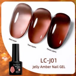 LILYCUTE 7ML Jelly Amber Gel Brown Winter Crystal Nail Polish Translucent Color Nail Art Gel Permanent UV Gel Polish Varnish
