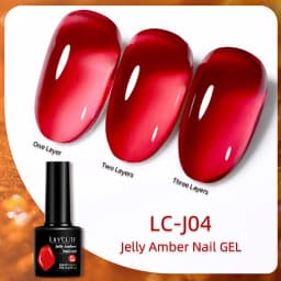 LILYCUTE 7ML Jelly Amber Gel Brown Winter Crystal Nail Polish Translucent Color Nail Art Gel Permanent UV Gel Polish Varnish
