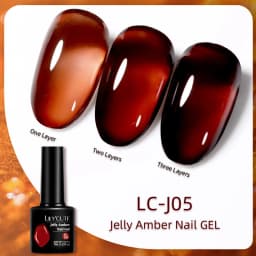 LILYCUTE 7ML Jelly Amber Gel Brown Winter Crystal Nail Polish Translucent Color Nail Art Gel Permanent UV Gel Polish Varnish