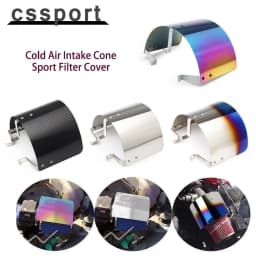Universal Air Intake Filter Heat Shield Cover Car Cold Cone Sport Air Filter Cover For 2.5" TO 3.5" Neck AF-1001