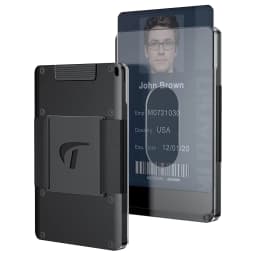 Minimalist Wallet For Men Aluminum Slim Stretchable Belt Draw-Out Metal Wallet Holds UP 15 Cards with Cash Strap Card Holde