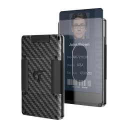 Minimalist Wallet For Men Aluminum Slim Stretchable Belt Draw-Out Metal Wallet Holds UP 15 Cards with Cash Strap Card Holde