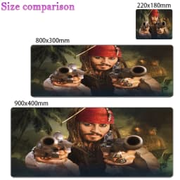 Cool Anime Large Gaming Accessories Mouse Pad PC Cartoon Pirates Of The Caribbean Desk Mat Laptop Gamer Desktop Mousepad Carpet