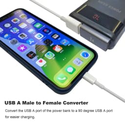 NNBILI 90 Degree USB 3.1 Adapter 1-2 Pack Left Angle USB A Male to Female Converter Extender for PC Laptop USBA Charger and More