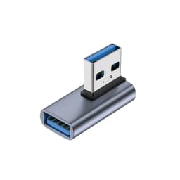 NNBILI 90 Degree USB 3.1 Adapter 1-2 Pack Left Angle USB A Male to Female Converter Extender for PC Laptop USBA Charger and More