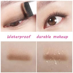 Two-color Matte Eye Shadow Double Small Box Lazy Eye Shadow Easy to Carry Eyeshadow Tray Professional Women's Cosmetics