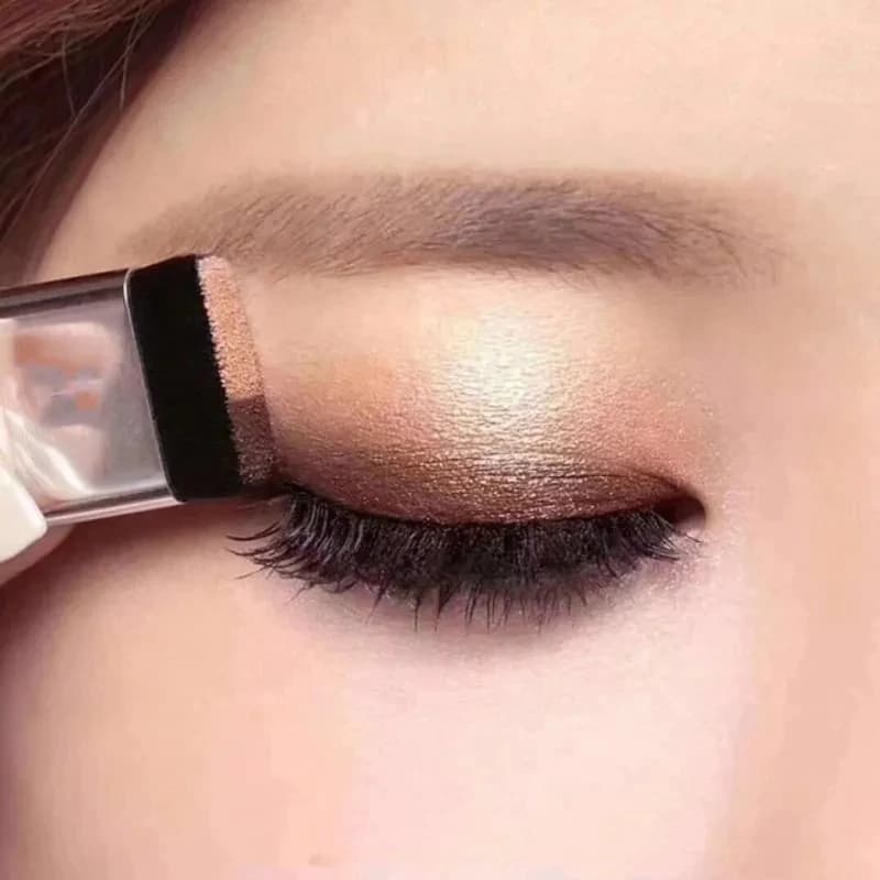 Two-color Matte Eye Shadow Double Small Box Lazy Eye Shadow Easy to Carry Eyeshadow Tray Professional Women's Cosmetics