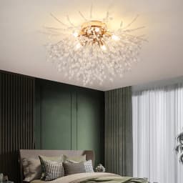 Dandelion Crystal Chandelier Nordic Modern Living Room Dining Room Bedroom Ceiling Light Room Light Fireball Decorative Light