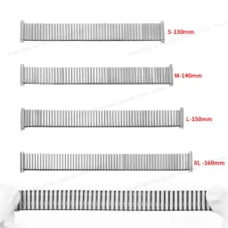 Metal Elastic Watch Band Stretch Expansion Stainless Steel Watch Strap 16-22mm Width Adjustment Brushed Belt Men Women Bracelet