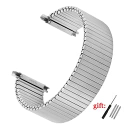 Metal Elastic Watch Band Stretch Expansion Stainless Steel Watch Strap 16-22mm Width Adjustment Brushed Belt Men Women Bracelet