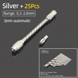 Semi-Automatic Mini Micro Hand Drill Aluminum Spiral Hand Manual Push Chuck 0.2-3.0mm Twist Drill Bits Manual Hole Punch Tools