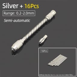Semi-Automatic Mini Micro Hand Drill Aluminum Spiral Hand Manual Push Chuck 0.2-3.0mm Twist Drill Bits Manual Hole Punch Tools