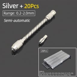 Semi-Automatic Mini Micro Hand Drill Aluminum Spiral Hand Manual Push Chuck 0.2-3.0mm Twist Drill Bits Manual Hole Punch Tools