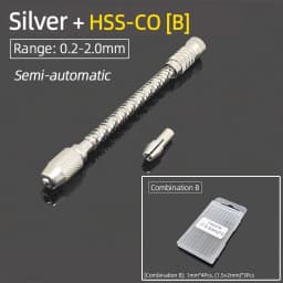 Semi-Automatic Mini Micro Hand Drill Aluminum Spiral Hand Manual Push Chuck 0.2-3.0mm Twist Drill Bits Manual Hole Punch Tools