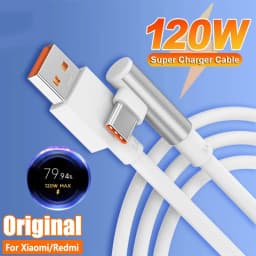 120W 100W 90W For Xiaomi 6A USB Type C Turbo Charge Cable For Mi 14 13 12 Pro Poco F4 GT Redmi Note 13 K60 90 Degree Tipo C Cabo