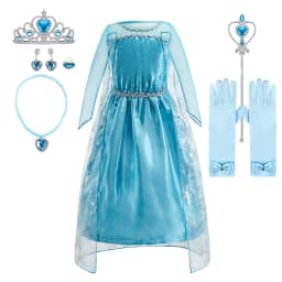 Children Anna Elsa Dress Girls Princess Cosplay Costume Kids Snow Queen Sequined Elegant Dress Girl Christmas Carnival Clothes