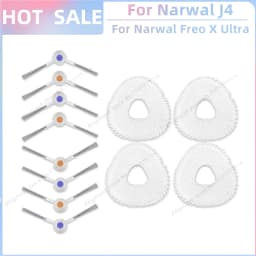 Fit For 나르월 Narwal Freo X Ultra / Narwal Freo X Ultra 2.0 Vacuum Parts Main Roller Side Brush Cover HEPA Filter Mop Cloth