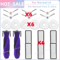 Fit For 나르월 Narwal Freo X Ultra / Narwal Freo X Ultra 2.0 Vacuum Parts Main Roller Side Brush Cover HEPA Filter Mop Cloth