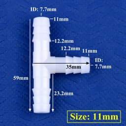 5~200pcs 4~13mm White PE Tee Connector Aquarium Tank Adapter Air Pump Hose Pagoda Joints Garden Irrigation Water Pipe Connectors